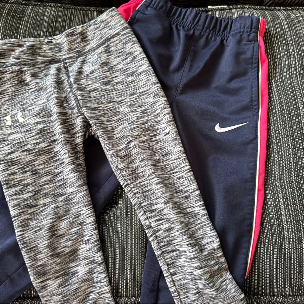 nike and under armour pants.  girls size 3T